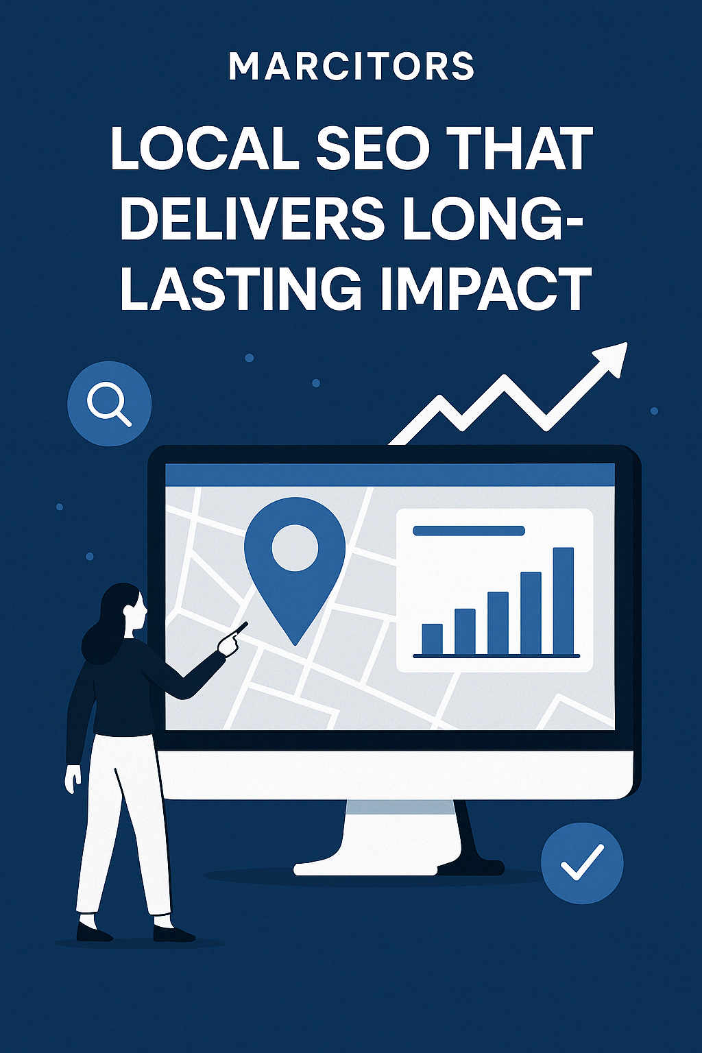 Google Business Profile insights dashboard displaying local search performance metrics and customer actions for local SEO marketing services.